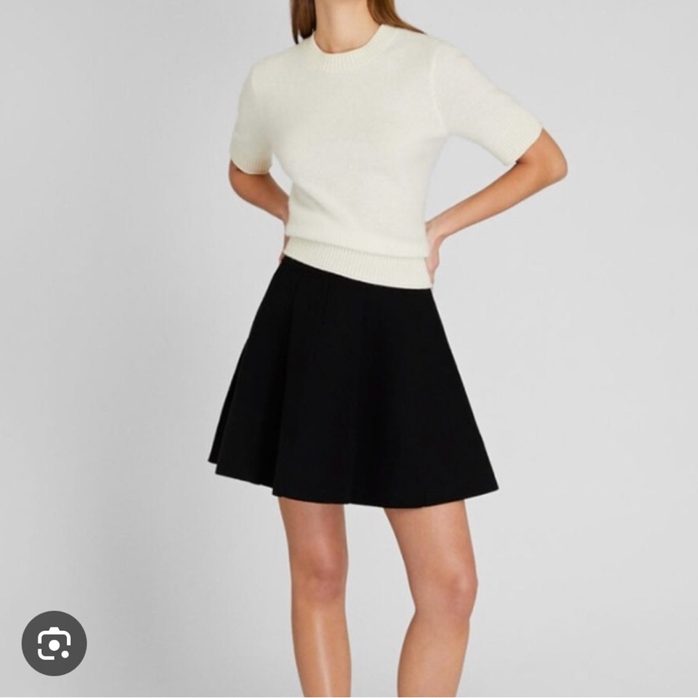 Club Monaco black knit mini skirt medium